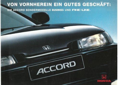 business und fine—line. - Honda Accord - Prospekte