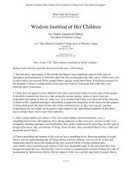 Wisdom Justified of Her Children Text by Charles G. Finney from ...
