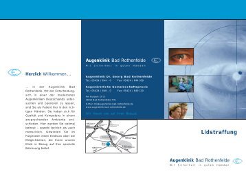 Lidstraffung - Augenklinik Bad Rothenfelde