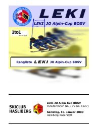 LEKI JO Alpin-Cup BOSV Punkterennen Nr. 3 (V ... - Skiclub Hasliberg
