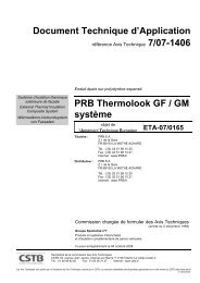 Document Technique d'Application PRB Thermolook ... - Econology