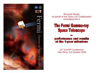 Riccardo Rando on behalf of the Fermi LAT ... - Villa Olmo - Infn