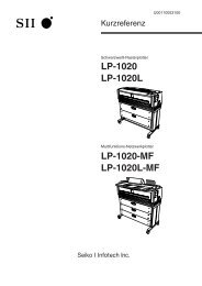 LP-1020 LP-1020L LP-1020-MF LP-1020L-MF - Seiko I Infotech Inc.