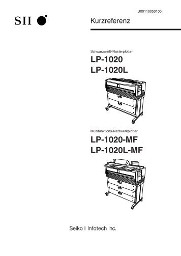 LP-1020 LP-1020L LP-1020-MF LP-1020L-MF - Seiko I Infotech Inc.