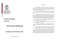 TEOLOGIA MORALE - Pontifical Gregorian University