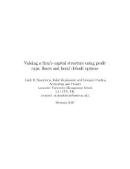 Valuing a firmks capital structure using profit caps, floors and bond ...