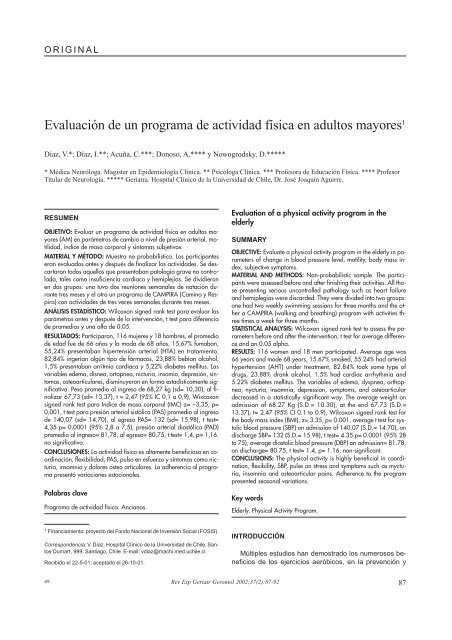 Evaluación de un programa de actividad física en adultos ... - V.Espino