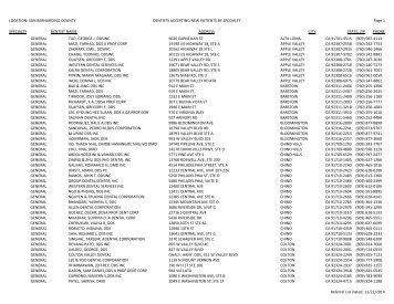 SAN BERNARDINO COUNTY DENTISTS ACCEPTING ... - Denti-Cal