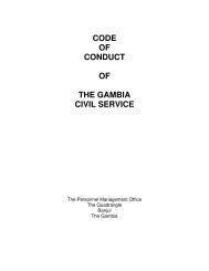CODE OF CONDUCT OF THE GAMBIA CIVIL SERVICE