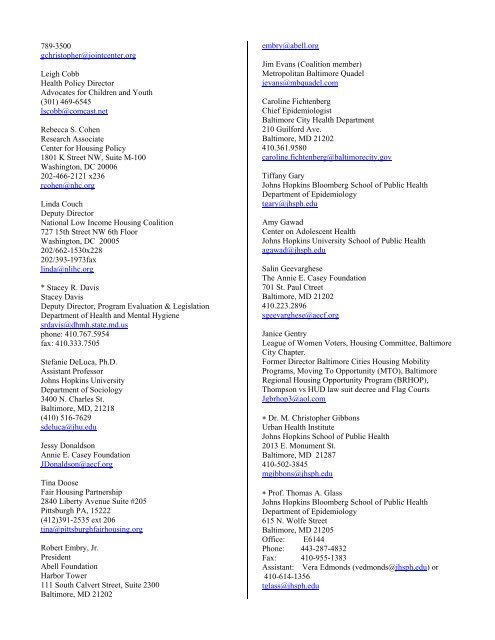 list of conference attendees - Poverty & Race Research Action Council