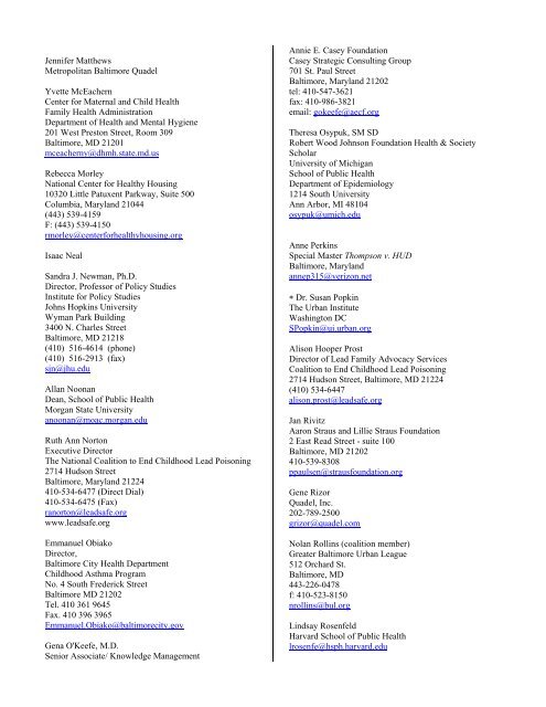 list of conference attendees - Poverty & Race Research Action Council