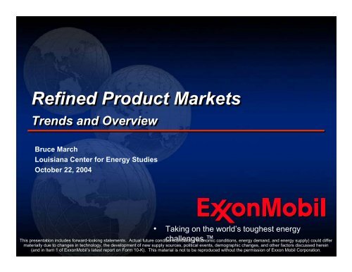 Refined Product Markets Refined Product Markets - Center for ...