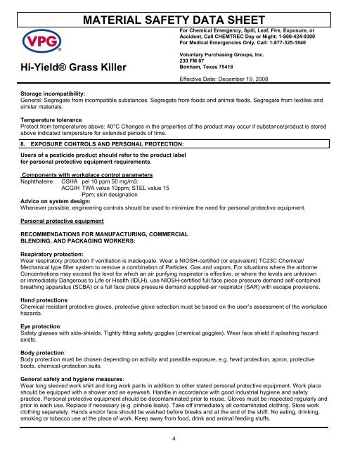 Hi-Yield Grass Killer Postemergence Herbicide MSDS - Do My Own ...