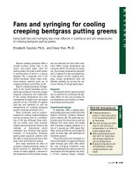 Fans and syringing for cooling creeping bentgrass putting ... - GCSAA