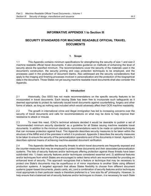 Machine Readable Travel Documents - ICAO