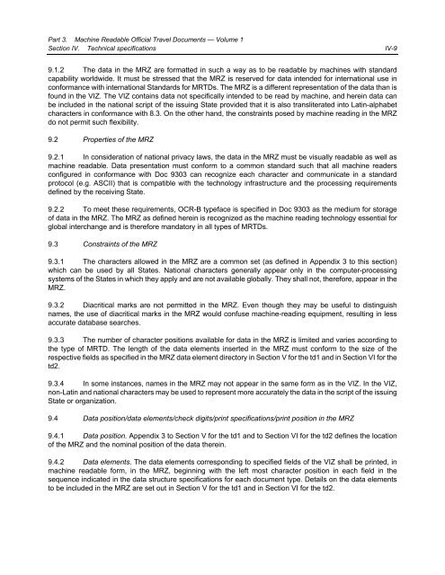 Machine Readable Travel Documents - ICAO