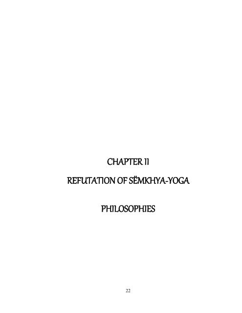 Refutation of Samkhya â Yoga Philosophy