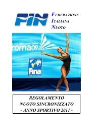 regolamento nuoto sincronizzato - anno sportivo 2011