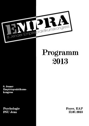 Programmheft 2013 - Friedrich-Schiller-UniversitÃ¤t Jena