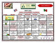 parent involvement family fun calendar - Florida Parental Information ...