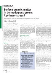 Surface organic matter in bermudagrass greens: A primary ... - GCSAA