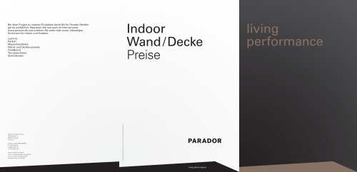 living performance Indoor Wand/Decke Preise