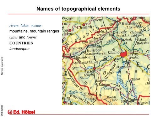 Names placement on small scale maps