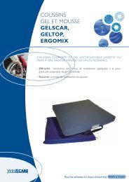 coussins gel et mousse gelscar, geltop, ergomix - Winncare Group