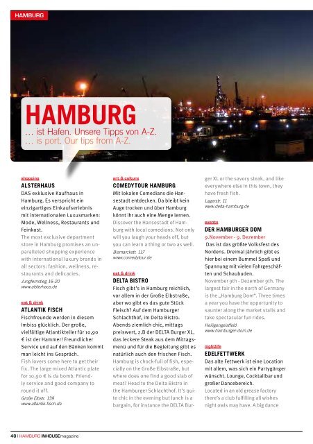 citytours und ausflüge! - INHOUSE magazine