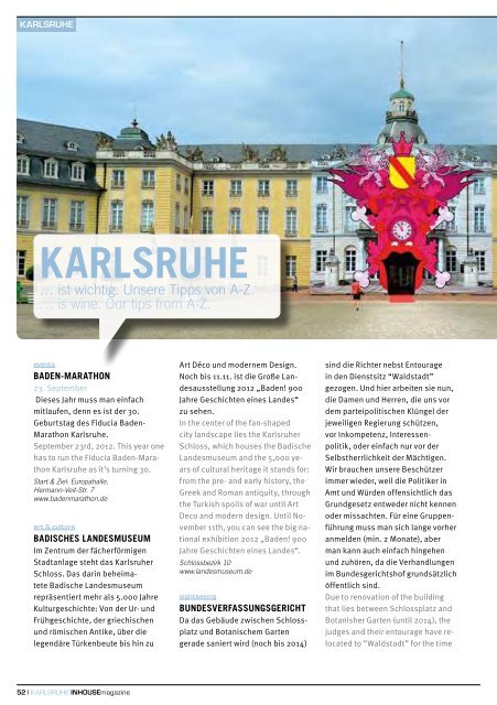 citytours und ausflüge! - INHOUSE magazine