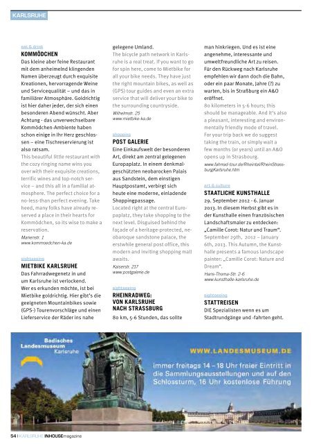 citytours und ausflüge! - INHOUSE magazine