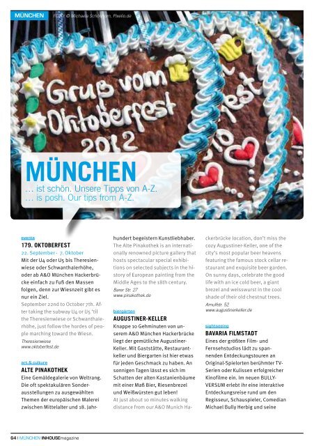 citytours und ausflüge! - INHOUSE magazine