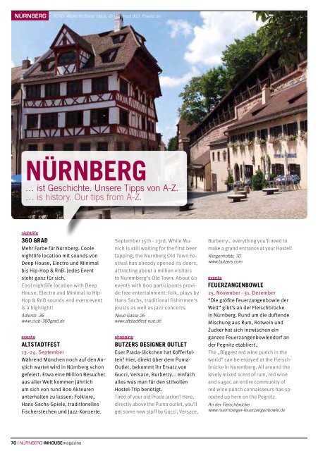 citytours und ausflüge! - INHOUSE magazine