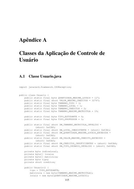 JCML - Java Card Modeling Language: DefiniÃ§Ã£o e ... - Ifrn