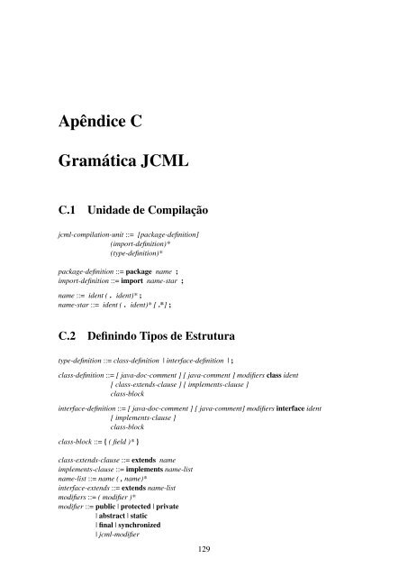 JCML - Java Card Modeling Language: DefiniÃ§Ã£o e ... - Ifrn