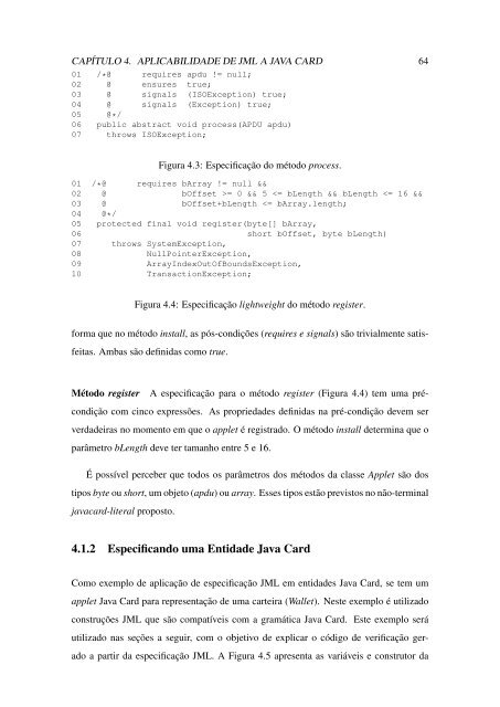 JCML - Java Card Modeling Language: DefiniÃ§Ã£o e ... - Ifrn