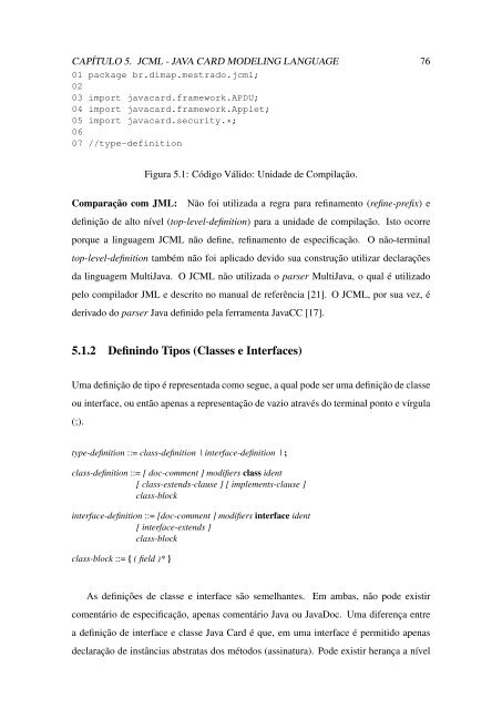 JCML - Java Card Modeling Language: DefiniÃ§Ã£o e ... - Ifrn