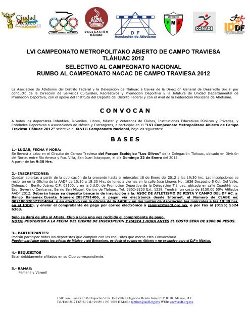 lvi campeonato metropolitano abierto de campo traviesa tláhuac ...