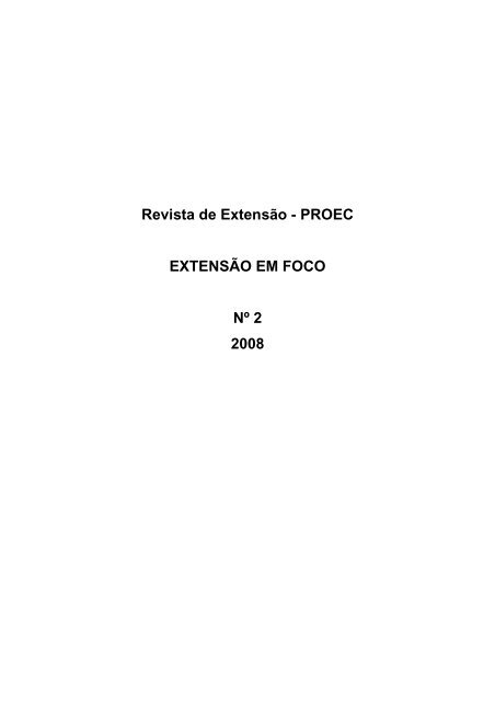 Revista de ExtensÃ£o - PROEC - Universidade Federal do ParanÃ¡