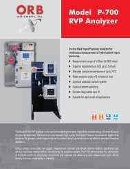 P-700 RVP Analyzer Brochure - OrbInstruments.com