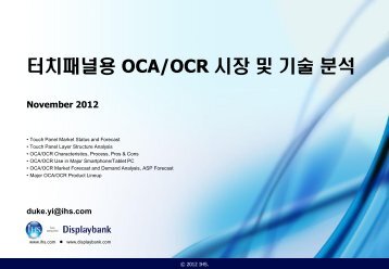 OCA/OCR - Displaybank