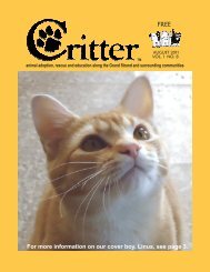 For more information on our cover boy, Linus, see ... - Critter Magazine