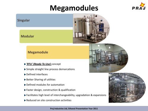 Praj Industries Ltd, Ethanol Presentation - Water Recycle And Reuse