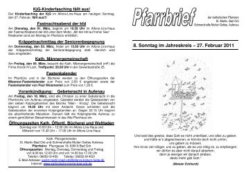 Pfarrbrief 07 - 27.02. - Pfarrgemeinde St. Martin, Bad Orb