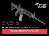 owneRs manual: Handling & SafeTy inSTrucTionS - Sig Sauer