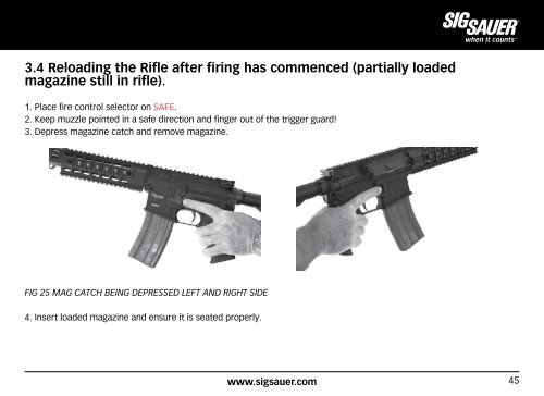 owneRs manual: Handling & SafeTy inSTrucTionS - Sig Sauer