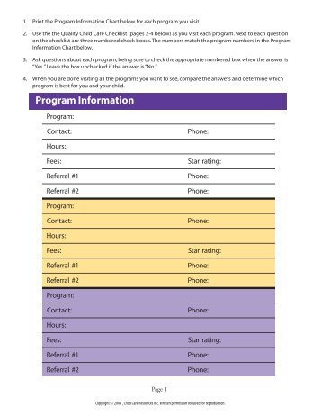 Quality Child Care Checklist.indd - Child Care Resources