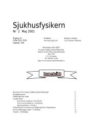 Nummer 2, 2001 - Svenska SjukhusFysikerFÃ¶rbundet