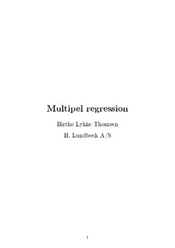 Multipel regression