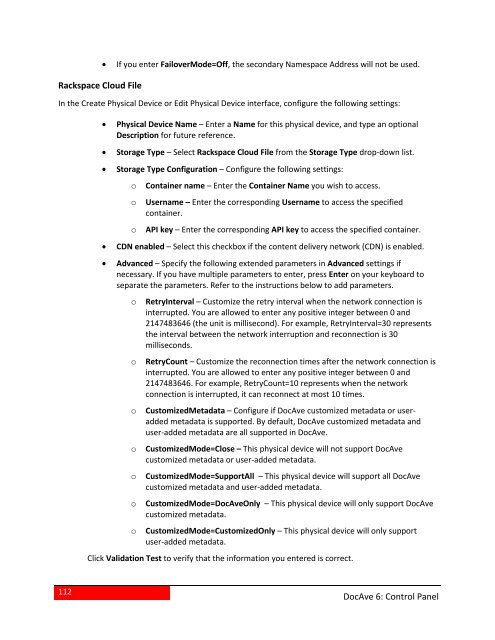 DocAve 6 Service Pack 3 Control Panel Reference Guide - AvePoint